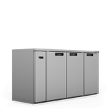 HC3RSS Cameo - Three Door Stainless Steel Remote Back Bar Counter Display Refrigerator