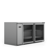 HB2RGS Boronia - Two Door Stainless Steel Remote Back Bar Counter Display Refrigerator