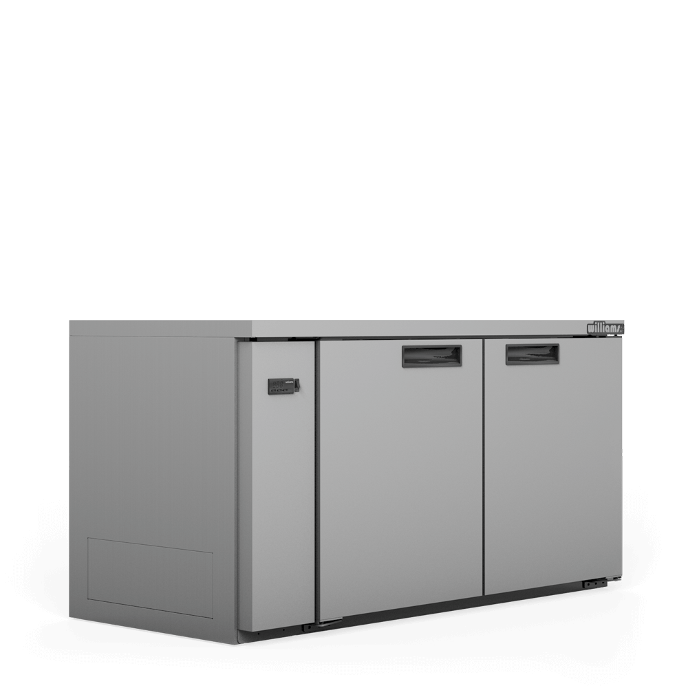 HB2RSS Boronia - Two Door Stainless Steel Remote Back Bar Counter Display Refrigerator