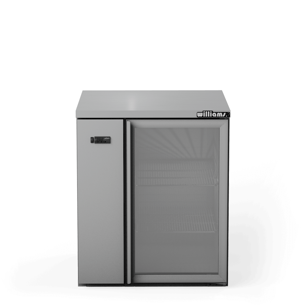 HC1RGS Cameo - One Door Stainless Steel Remote Back Bar Counter Display Refrigerator