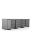 HB4RGS Boronia - Four Door Stainless Steel Remote Back Bar Counter Display Refrigerator