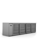 HB4RGS Boronia - Four Door Stainless Steel Remote Back Bar Counter Display Refrigerator