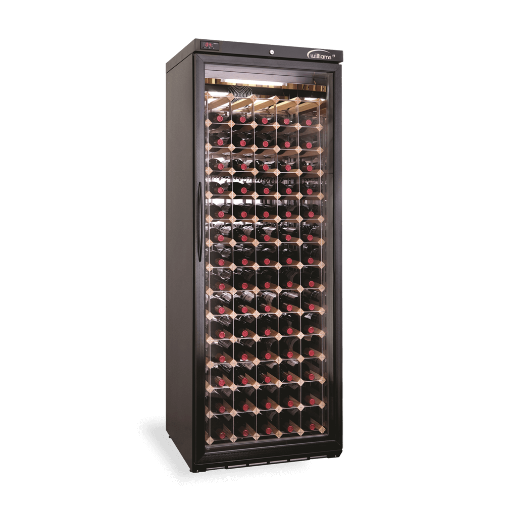 BC95W-DR Wine Cabinet - One Door Black Upright Wine Display Refrigerator