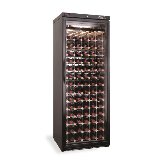 BC95W-DR Wine Cabinet - One Door Black Upright Wine Display Refrigerator