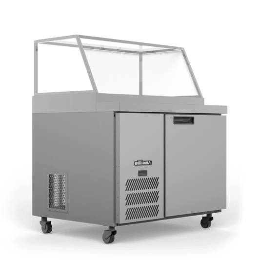 HSP3UBA Banksia - One Door White Colorbond Prep Counter Refrigerator With Flat Blown Air Well