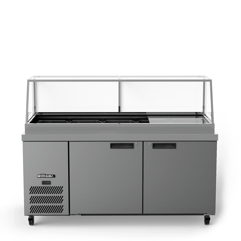 HSP5UBA Banksia - Three Door White Colorbond  Prep Counter Refrigerator With Flat Blown Air Well
