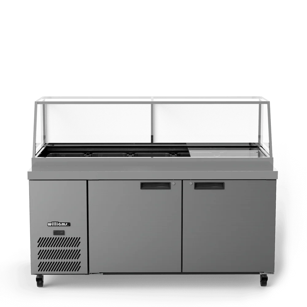 HSP5UBA-000-N Banksia - Three Door White Colorbond  Prep Counter Refrigerator With Flat Blown Air Well - Without Canopy