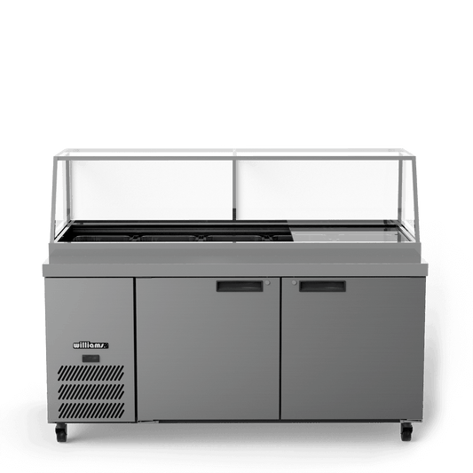 HSP5UBA Banksia - Three Door White Colorbond  Prep Counter Refrigerator With Flat Blown Air Well