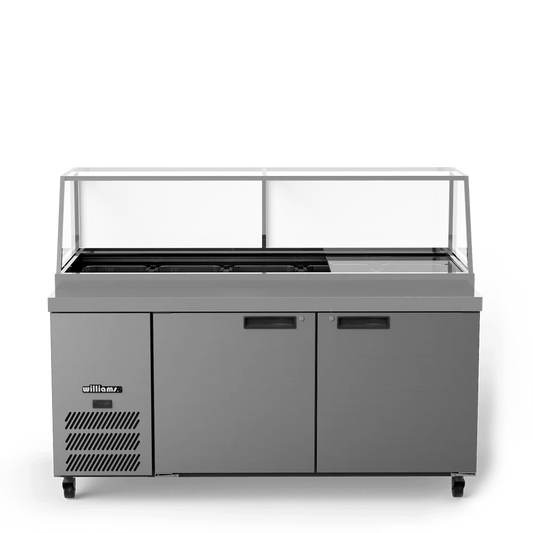 HSP5UBA-000-N Banksia - Three Door White Colorbond  Prep Counter Refrigerator With Flat Blown Air Well - Without Canopy