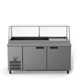 HSP5UBA-000-N Banksia - Three Door White Colorbond  Prep Counter Refrigerator With Flat Blown Air Well - Without Canopy