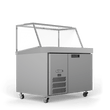 HSP18UBA Banksia - One Door White Colorbond Prep Counter Refrigerator With Angled Blown Air Well