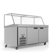 HSP30UBASS Banksia - Two Door Stainless Steel Prep Counter Refrigerator With Angled Blown Air Well