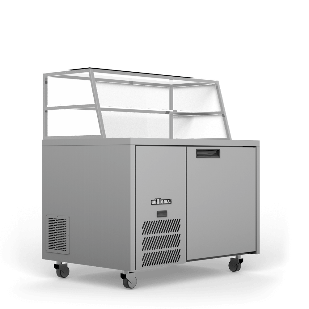 HJ1SCBASS Jade Sandwich - One Door Stainless Steel Prep Counter Refrigerator With Blown Air Well