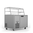 HJ1SCBASS Jade Sandwich - One Door Stainless Steel Prep Counter Refrigerator With Blown Air Well