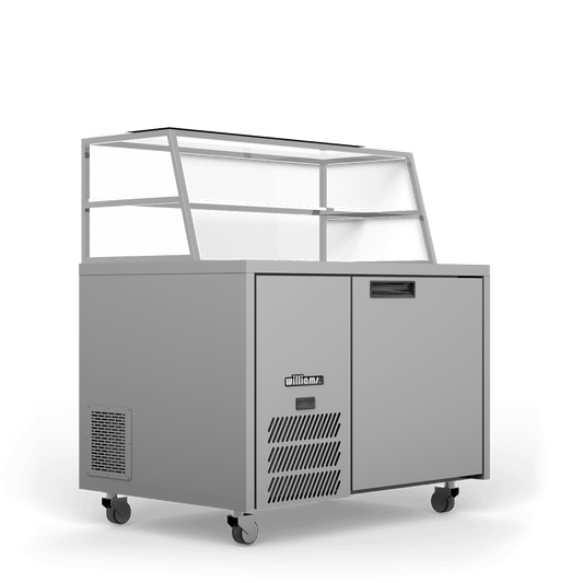 HJ1SCBASS Jade Sandwich - One Door Stainless Steel Prep Counter Refrigerator With Blown Air Well