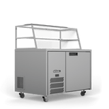 HJ1SCBASS Jade Sandwich - One Door Stainless Steel Prep Counter Refrigerator With Blown Air Well