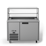 HJ1SCBASS Jade Sandwich - One Door Stainless Steel Prep Counter Refrigerator With Blown Air Well