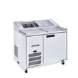HJ1PCBA Jade Pizza - One Door White Colorbond Pizza Prep Counter Refrigerator With Blown Air Well