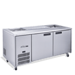 HJ2SCBASS-000-N Jade Sandwich - Two Door Stainless Steel Prep Counter Refrigerator With Blown Air Well - Without Canopy