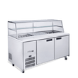 HJ2SCBASS Jade Sandwich - Two Door Stainless Steel Prep Counter Refrigerator With Blown Air Well
