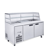 HJ2SCBASS Jade Sandwich - Two Door Stainless Steel Prep Counter Refrigerator With Blown Air Well