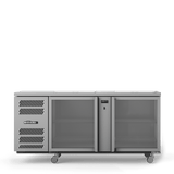 GC25UGD Glass Chiller - Two Door Glass Chiller With Two Shelves - 500 x 500 baskets