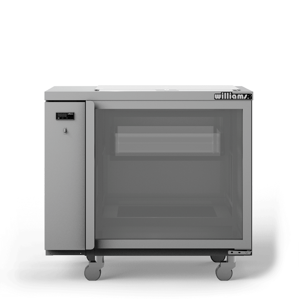 GC15RGDSL Glass Chiller - Two Door Remote Spring Loaded Glass Chiller - 500 x 500 baskets