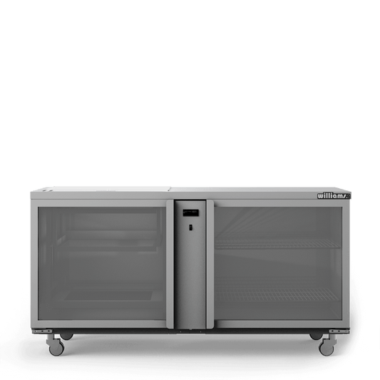 GC25RGD Glass Chiller - Two Door Remote Glass Chiller With Two Shelves - 500 x 500 baskets