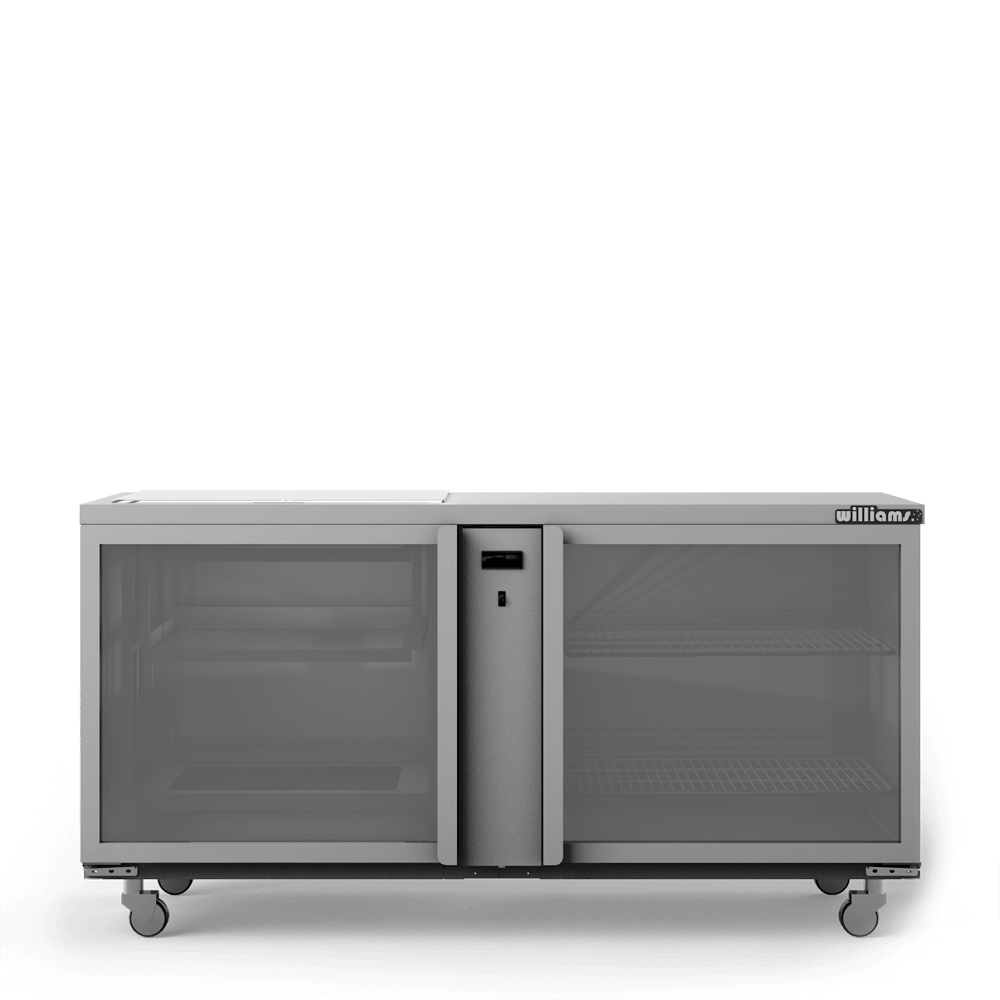 GC25RGDSL Glass Chiller - Two Door Remote Spring Loaded Glass Chiller - 500 x 500 baskets