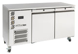 HO2USSHC Opal - Two Door Stainless Steel Under Counter Storage Refrigerator