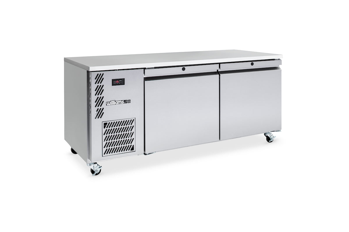 HE2USS Emerald - Two Door Stainless Steel Under Counter Storage Refrigerator