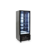 HQS1GBHC Quartz Star - One Door Black Colorbond Upright Display Refrigerator