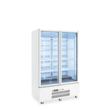 HQS2GWHC Quartz Star - Two Door White Colorbond Upright Display Refrigerator