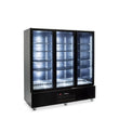 HQS3GBHC Quartz Star - Three Door Black Colorbond Upright Display Refrigerator