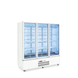 HQS3GWHC Quartz Star - Three Door White Colorbond Upright Display Refrigerator