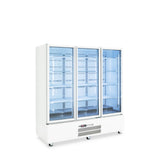 HQS3GWHC Quartz Star - Three Door White Colorbond Upright Display Refrigerator