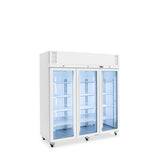 HP3GW Pearl - Three Door White Colorbond Upright Display Refrigerator