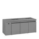 HO3RSSBA Opal - Three Door Stainless Steel Remote Under Counter Refrigerator With Blown Air Well