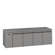HO4RSSBA Opal - Four Door Stainless Steel Remote Under Counter Refrigerator With Blown Air Well