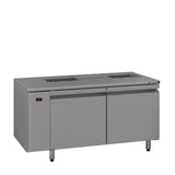 HE2RSSBA Emerald - Two Door Stainless Steel Remote Under Counter Refrigerator With Blown Air Well