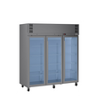 HP3GS Pearl - Three Door Stainless Steel Upright Display Refrigerator
