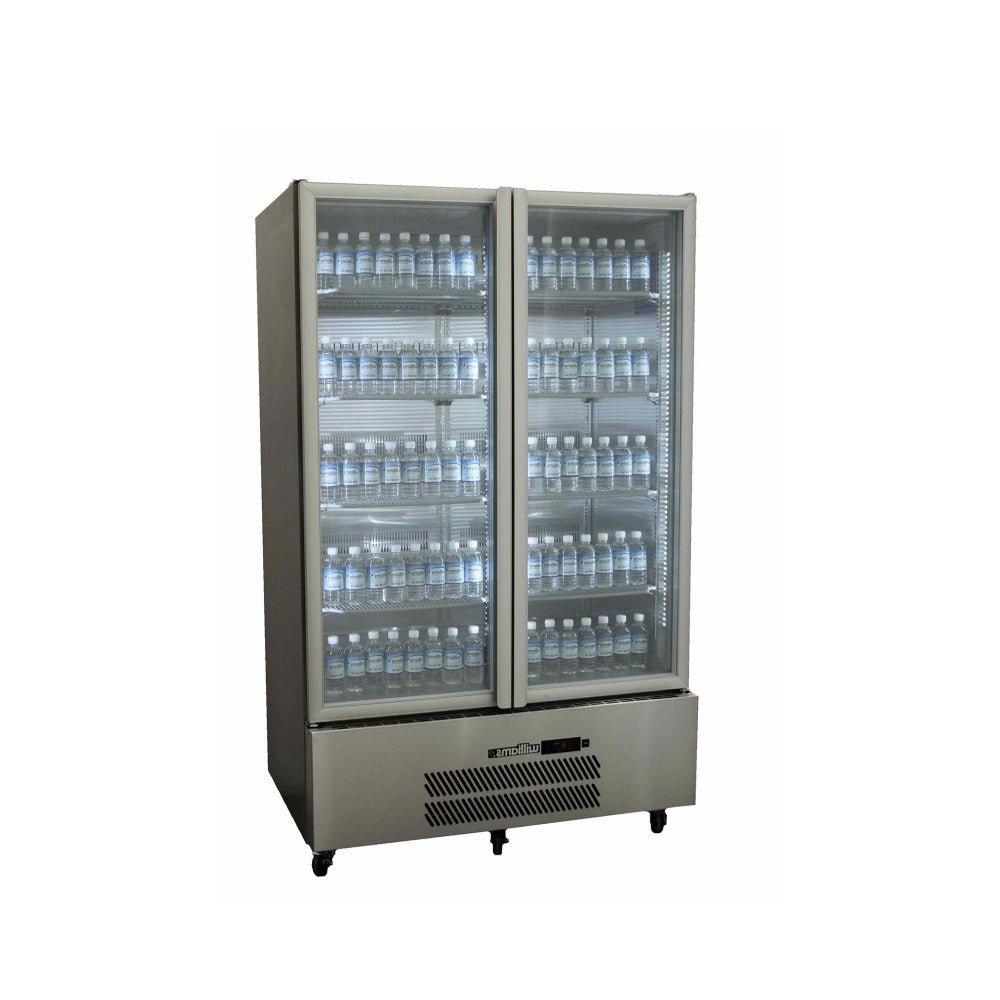 HQS2GSHC Quartz Star - Two Door Stainless Steel Upright Display Refrigerator