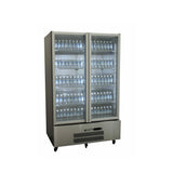 HQS2GSHC Quartz Star - Two Door Stainless Steel Upright Display Refrigerator