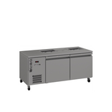 HE2USSBA Emerald - Two Door Stainless Steel Under Counter Refrigerator With Blown Air Well