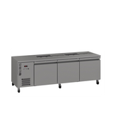 HE3USSBA Emerald - Three Door Stainless Steel Under Counter Refrigerator With Blown Air Well