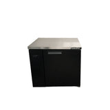 HB1RSB Boronia - One Door Black Colorbond Remote Back Bar Counter Display Refrigerators
