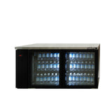 HB2RGB Boronia - Two Door Black Colorbond Remote Back Bar Counter Display Refrigerator