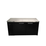 HB2RSB Boronia - Two Door Black Colorbond Remote Back Bar Counter Display Refrigerator