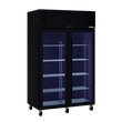 HP2GB Pearl  - Two Door Black Colorbond Upright Display Refrigerator