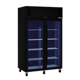 HP2GB Pearl  - Two Door Black Colorbond Upright Display Refrigerator